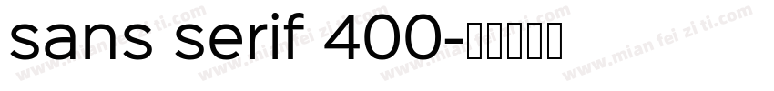 sans serif 400字体转换